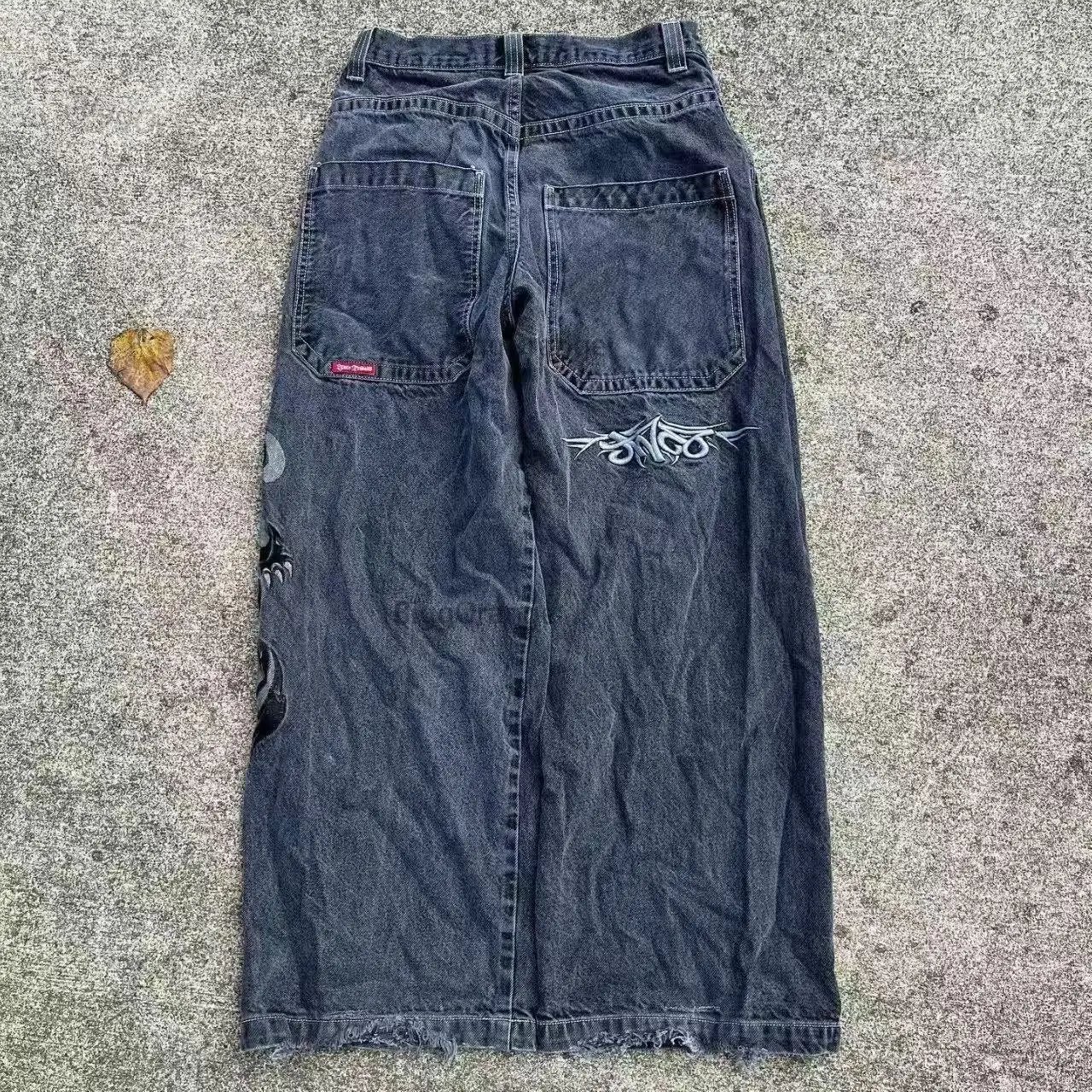 Unbranded Jeans Loose wide-leg graphic embroidered — 10