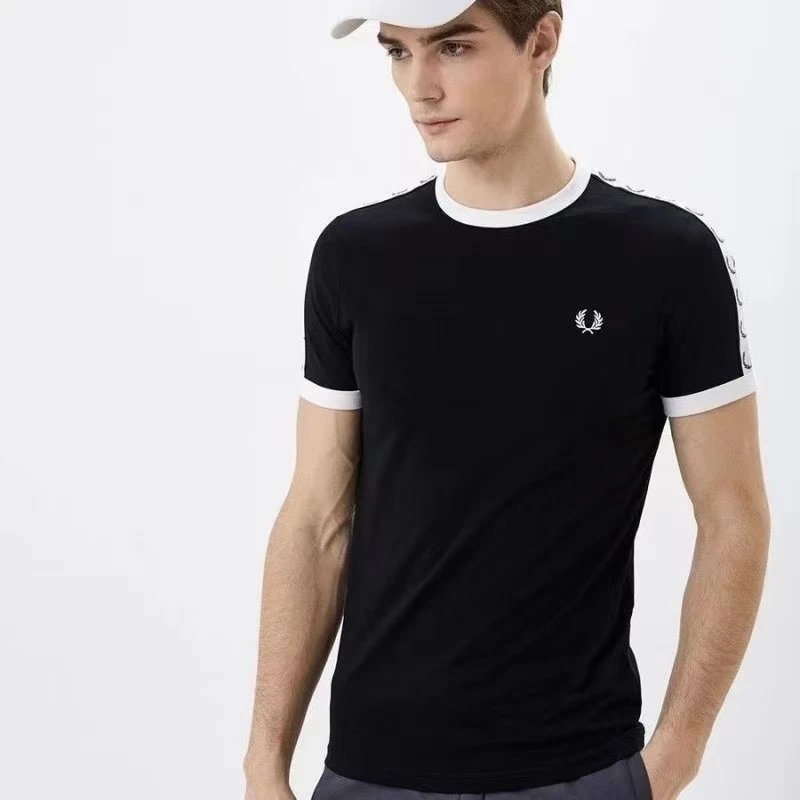 Fred Perry T-Shirts Short-Sleeve Polo Shirt with Tipped Collar and Laurel Wreath Embroidery image 11
