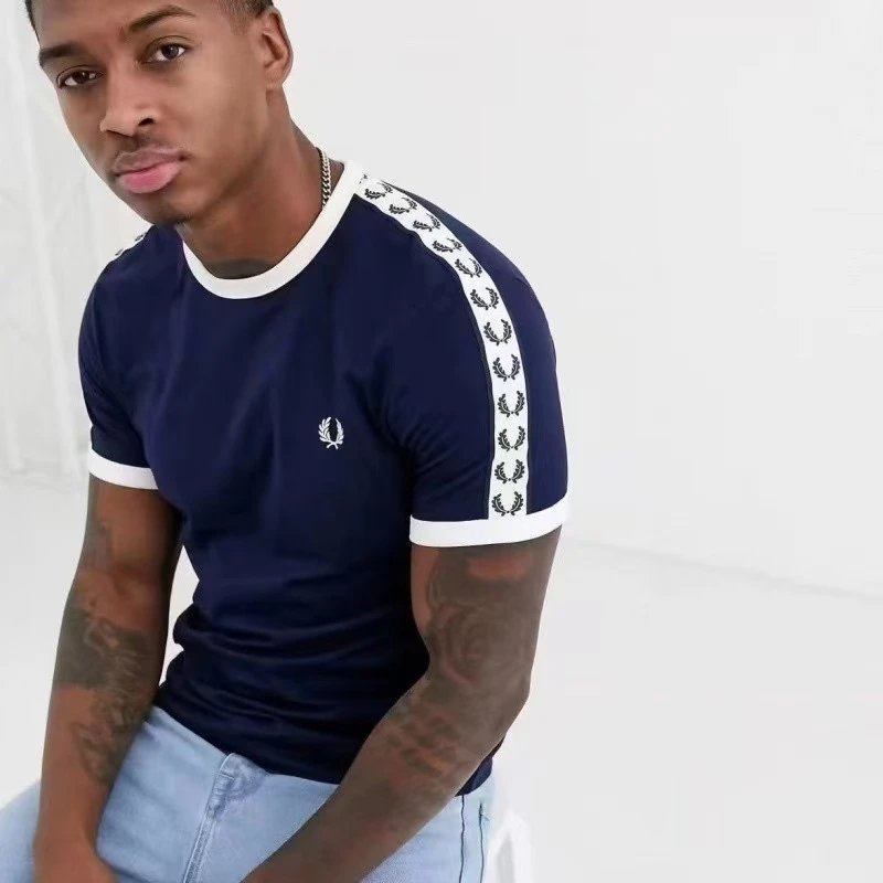 Fred Perry T-Shirts Short-Sleeve Polo Shirt with Tipped Collar and Laurel Wreath Embroidery image 10