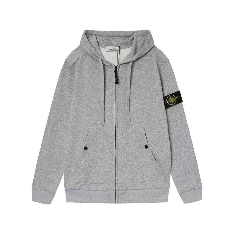 C.P. Company Hoodies & Sweatshirts Quarter-Zip Mock-Neck Sweatshirt with Lens Sleeve Pocket — 36