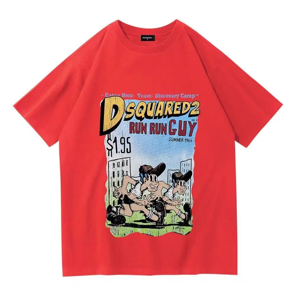 Saint Laurent T-Shirts Striped SL crest graphic crew-neck T-shirt — 8