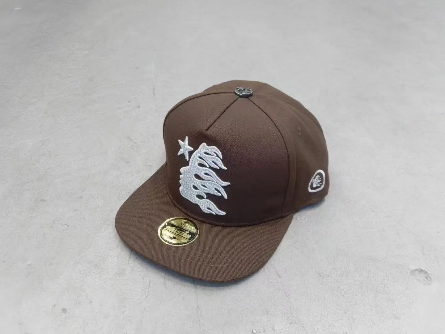 Unbranded Hats P-0112 mesh trucker cap with embroidered star and graphic motifs — 18