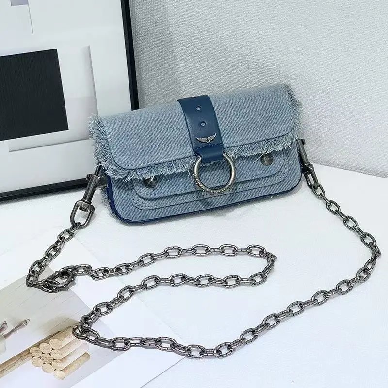 Zadig & Voltaire Wallets Card Holders Zip-around wallet with detachable chain strap — 37 (20*3*11CM)
