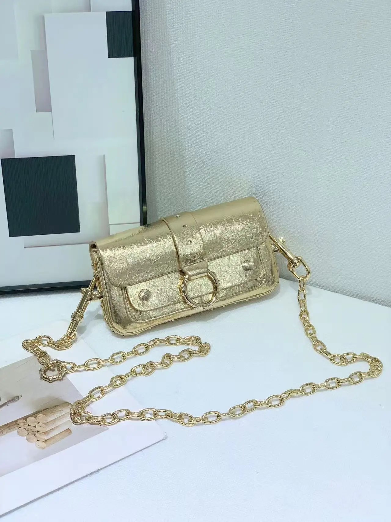 Zadig & Voltaire Wallets Card Holders Zip-around wallet with detachable chain strap — 31 (20*3*11CM)