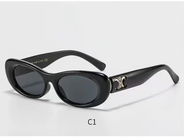 Unbranded Eyewear 4707 Oval Full-Rim Sunglasses with Triple-Bar Temples — 34
