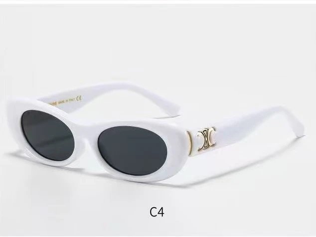 Unbranded Eyewear 4707 Oval Full-Rim Sunglasses with Triple-Bar Temples — 38