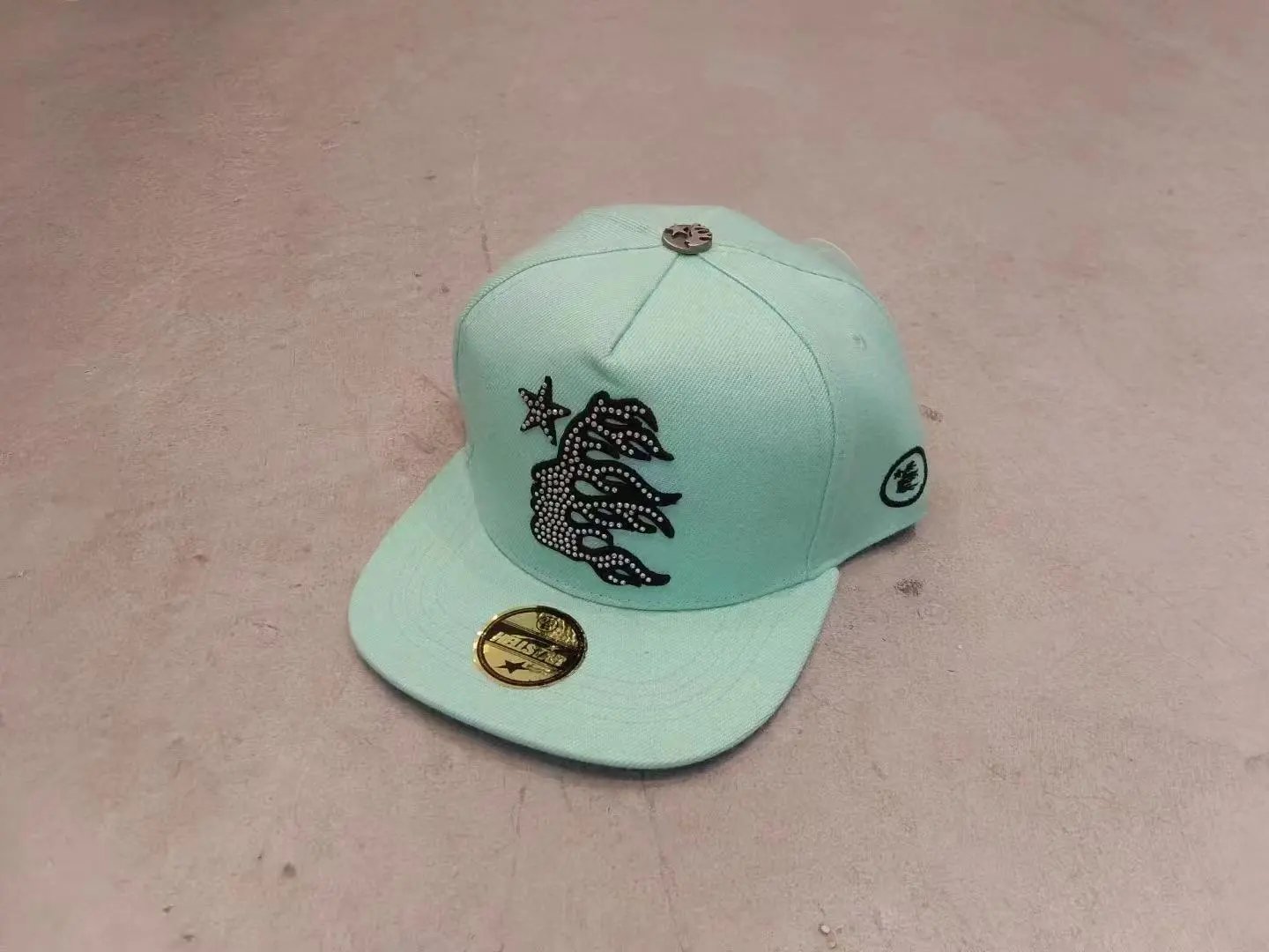 Unbranded Hats P-0112 mesh trucker cap with embroidered star and graphic motifs — 20