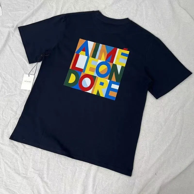 AMI Paris T-Shirts Alexandre Logo Striped Raglan T-Shirt — 27
