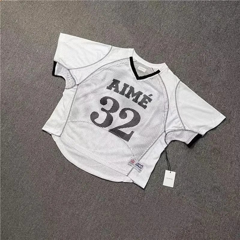 AMI Paris T-Shirts Alexandre Logo Striped Raglan T-Shirt — 39