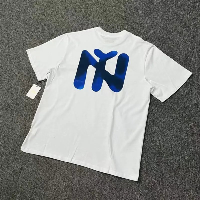 AMI Paris T-Shirts Alexandre Logo Striped Raglan T-Shirt — 17