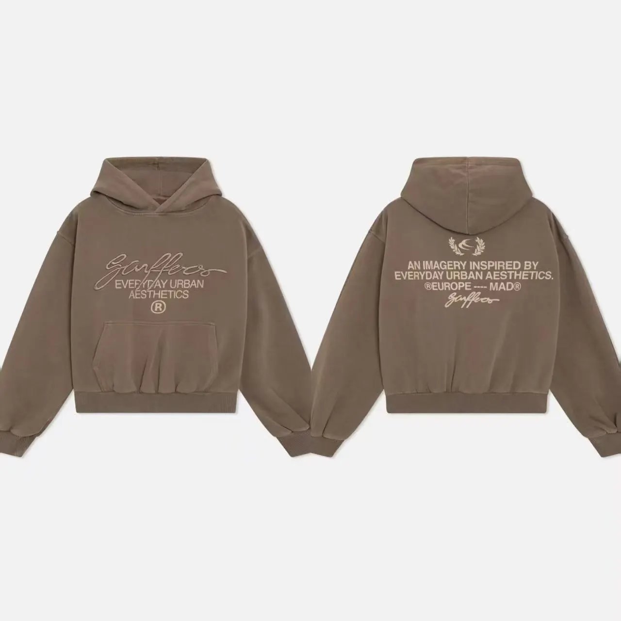 Culture Hoodies & Sweatshirts Embroidered Logo Pullover Hoodie with Kangaroo Pocket — 34