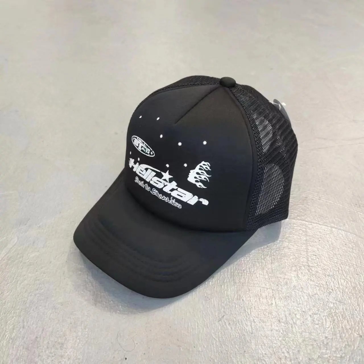 Unbranded Hats P-0112 mesh trucker cap with embroidered star and graphic motifs — 23