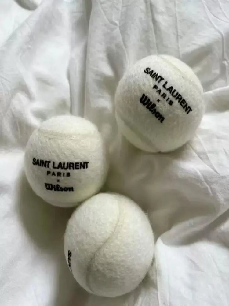 [so] British Style Signature Fashion White Tennis Collector's Edition Training Practice Ball High Bounce Beginner Match Tennis Ball