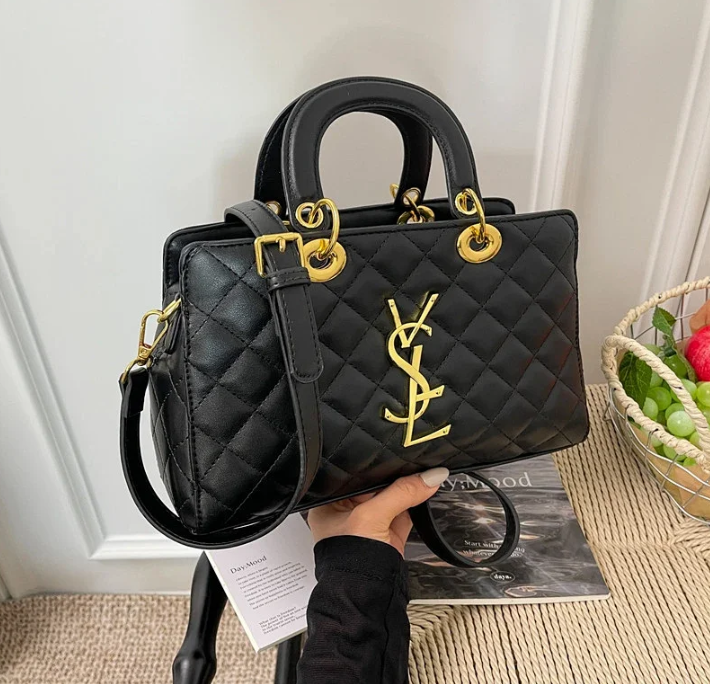 YSL Black Quilted Ha