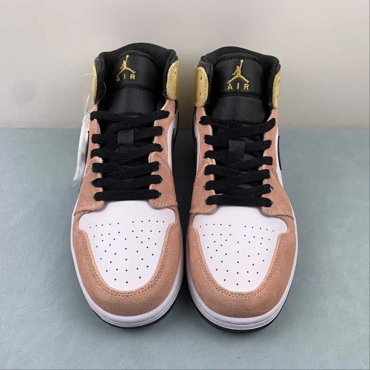 AJ1 Mid Pink Yellow Black Suede – DX4332-800 thumbnail 3