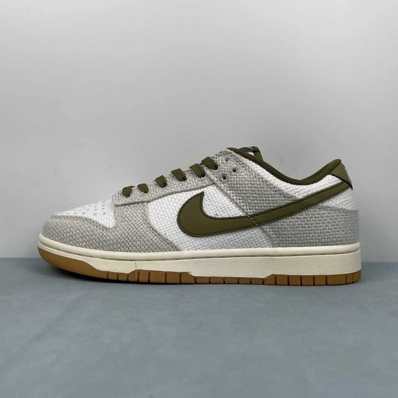 Nike Dunk Low White Green Woven – II7078-001 thumbnail 4