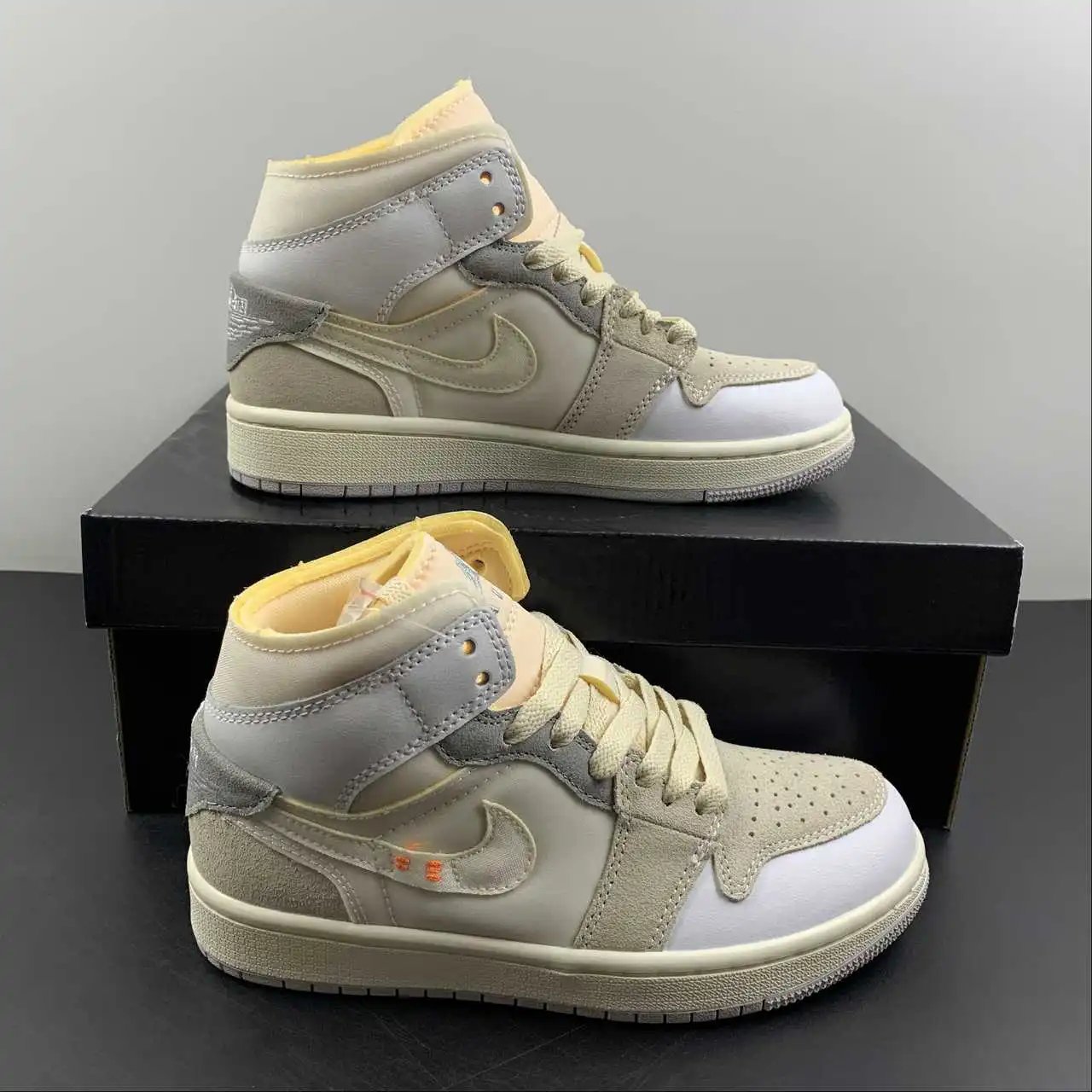 Nike Air Jordan 1 Mid Off-White Grey – DM9652-100