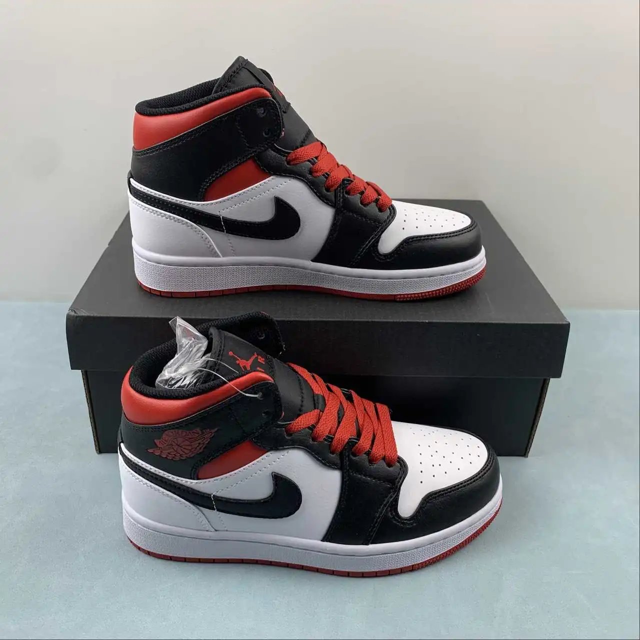 AJ1 Black White Red Bulls – DQ8426-106