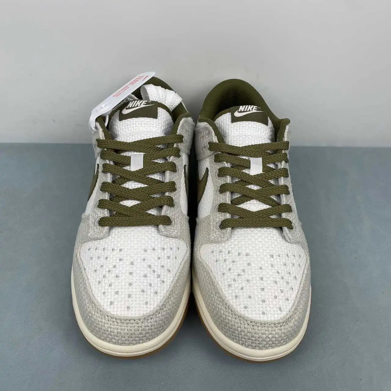 Nike Dunk Low White Green Woven – II7078-001 thumbnail 3