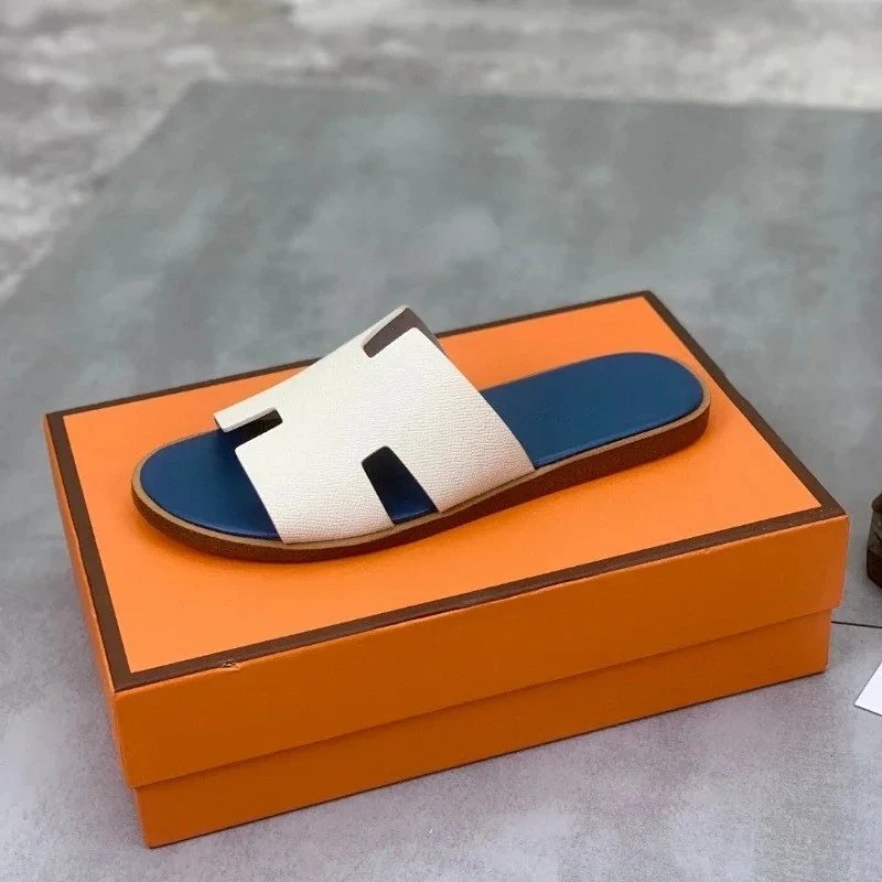 Slipper Leather Outer Wear Beach Shoes Sandal Flat Slipper (Picture Shown After Selecting Size)