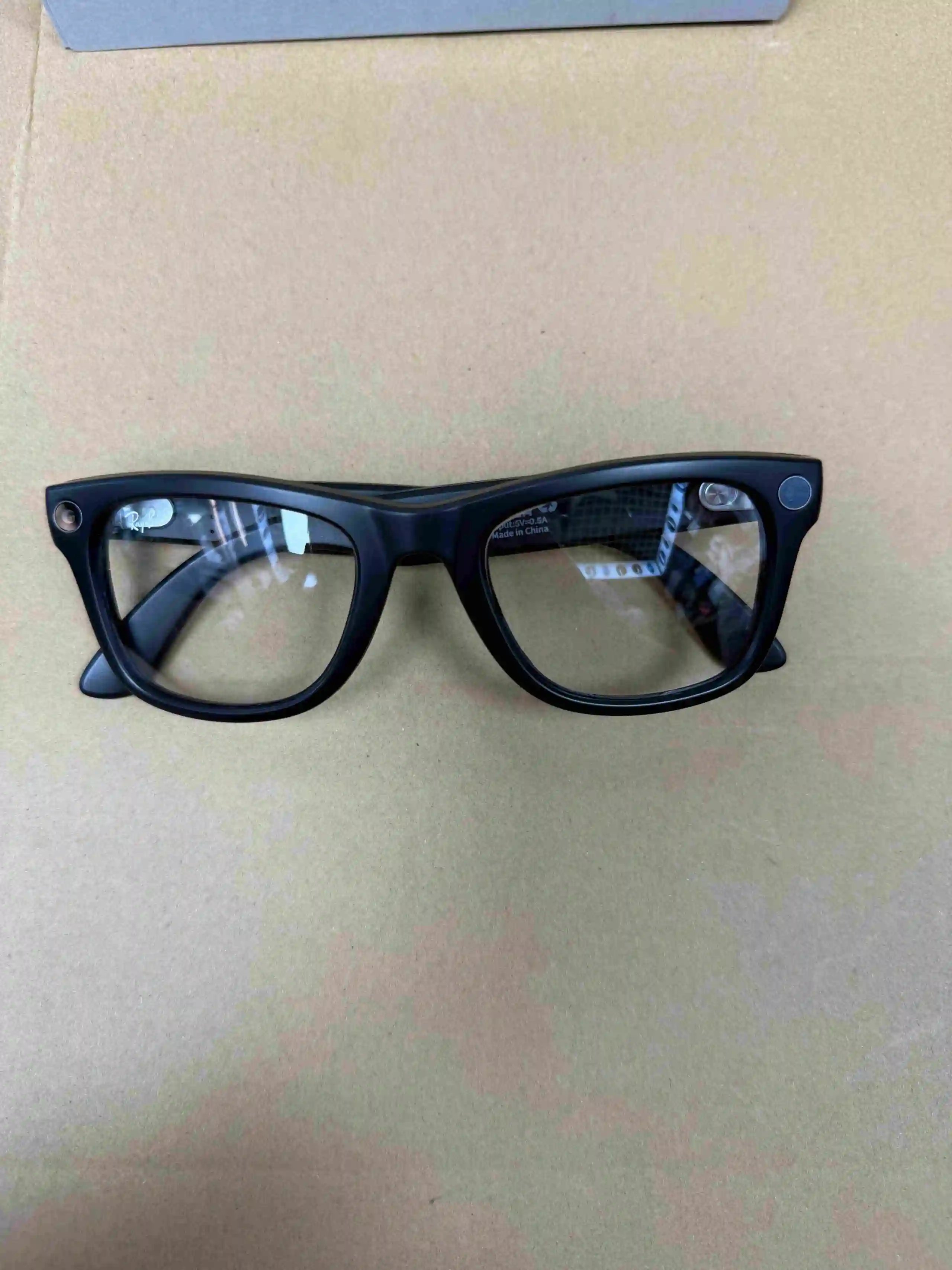 Ray-Ban Meta Wayfarer Injected Sunglasses Matte Black Clear (RW4012 601SSB)