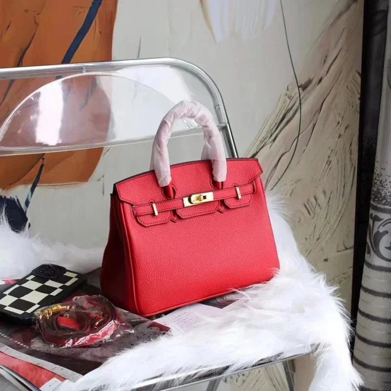 Unbranded Crossbody Bags Bowling bag with multicolour cross appliqués — Hermès-Red