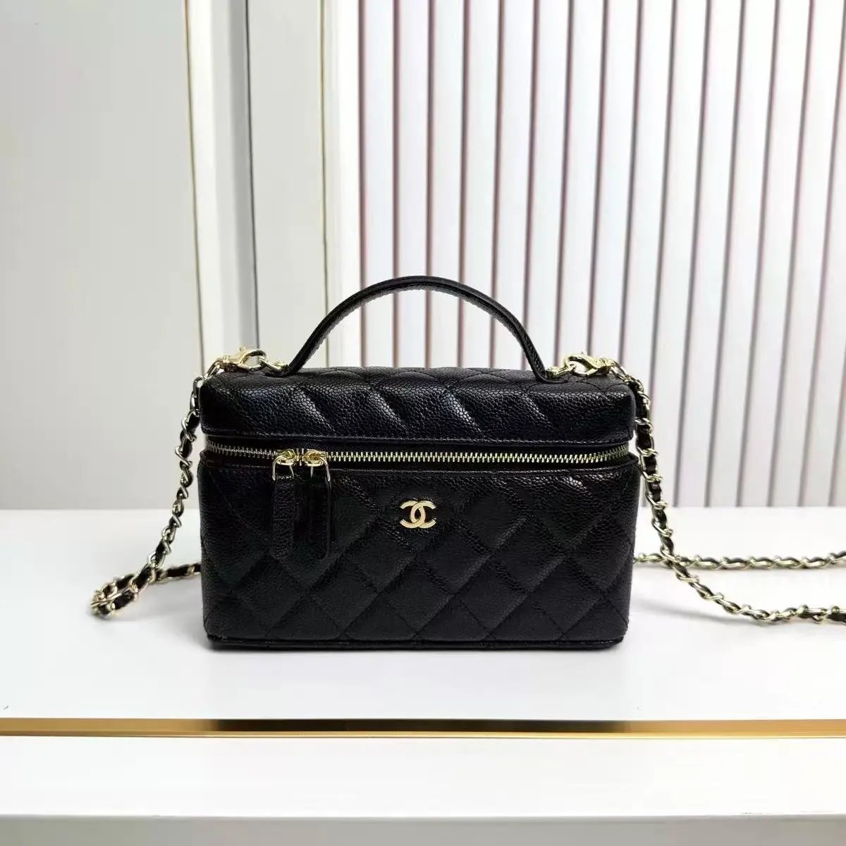 Unbranded Crossbody Bags Bowling bag with multicolour cross appliqués — Chanel – Black Box Bag