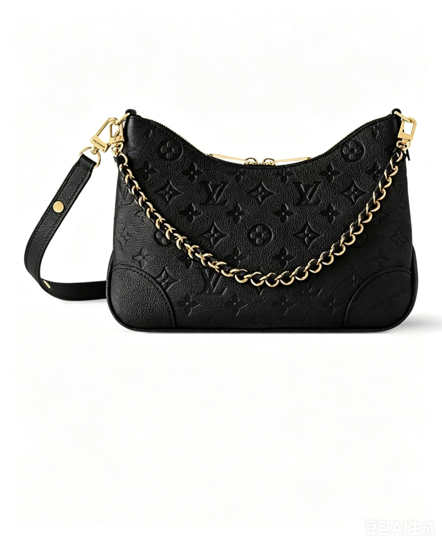 Unbranded Crossbody Bags Bowling bag with multicolour cross appliqués — LV-Black Horn