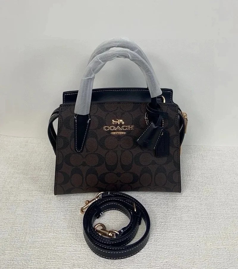 Unbranded Crossbody Bags Bowling bag with multicolour cross appliqués — Coach – Classic Monogram Tote Bag