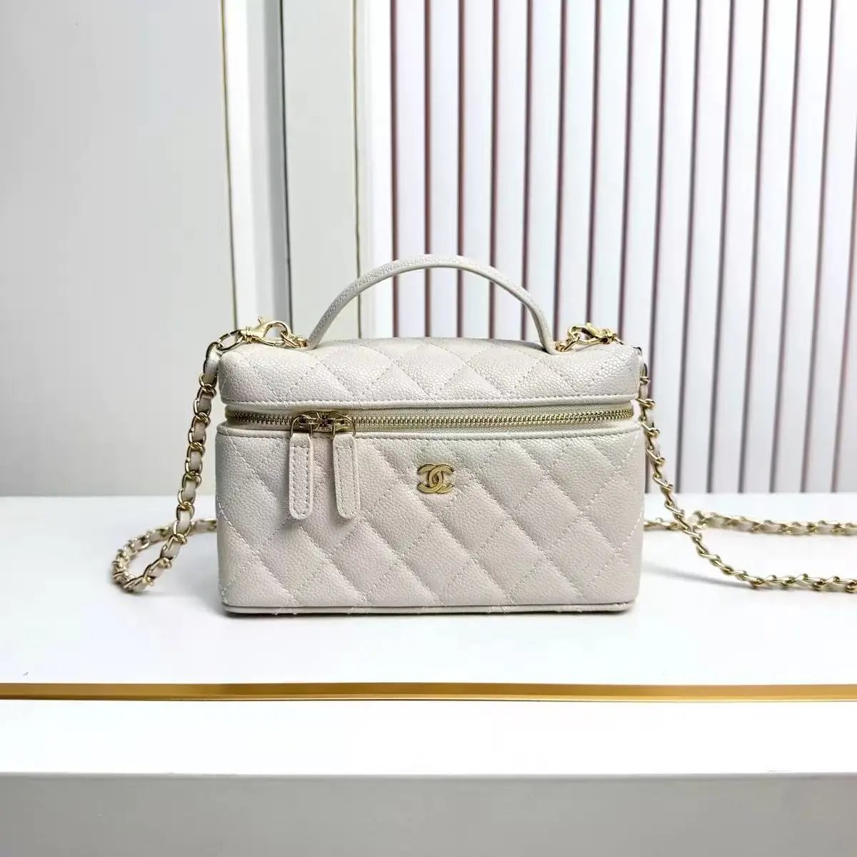 Unbranded Crossbody Bags Bowling bag with multicolour cross appliqués — Chanel – White Box Bag