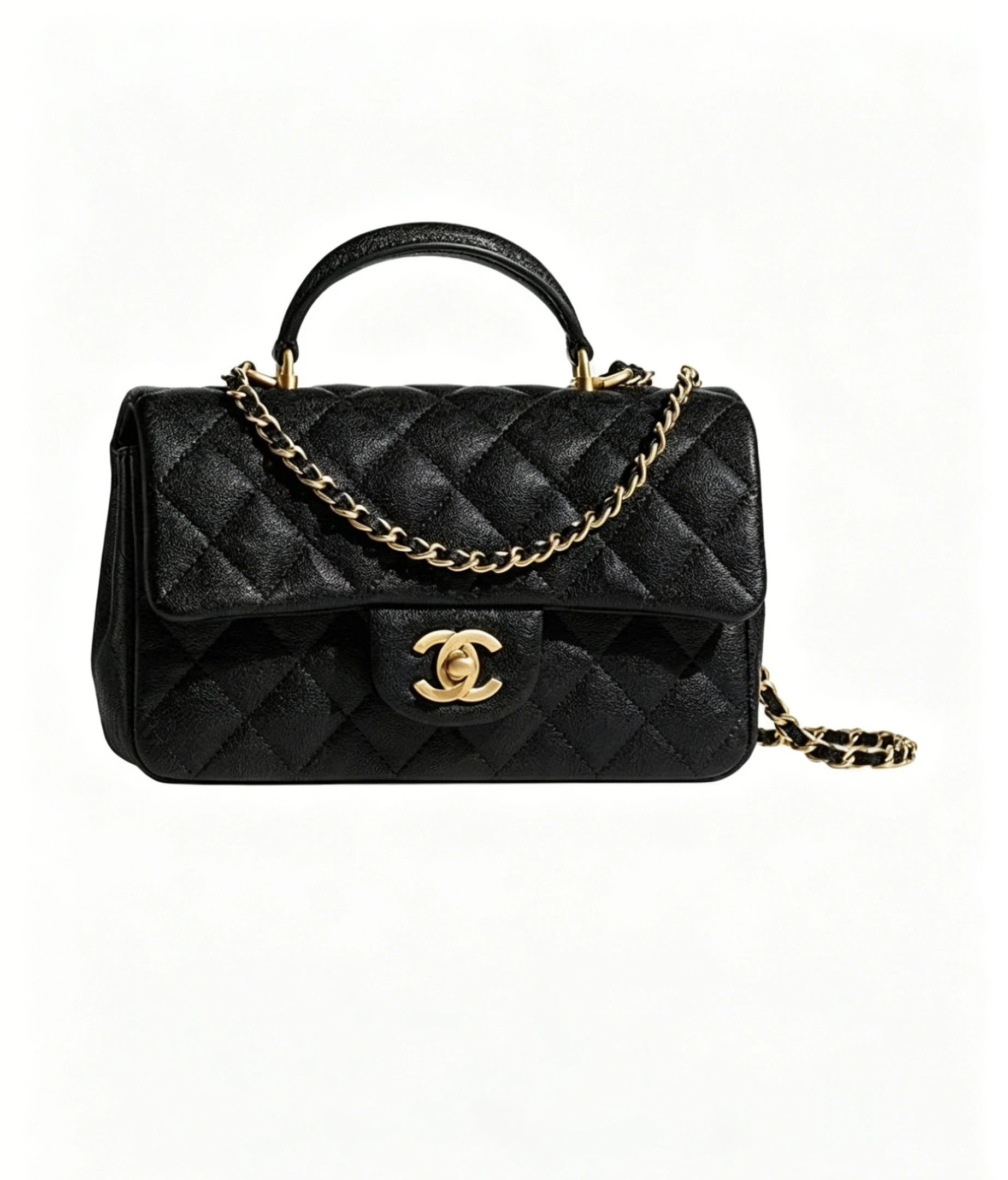 Unbranded Crossbody Bags Bowling bag with multicolour cross appliqués — Chanel – CF Handle in Black