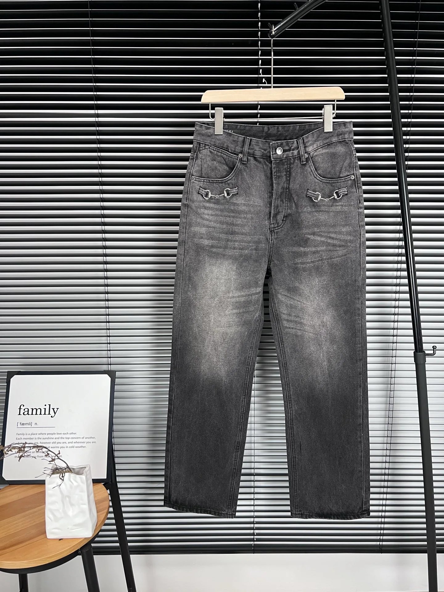 Gucci Horsebit Jeans Denim Black