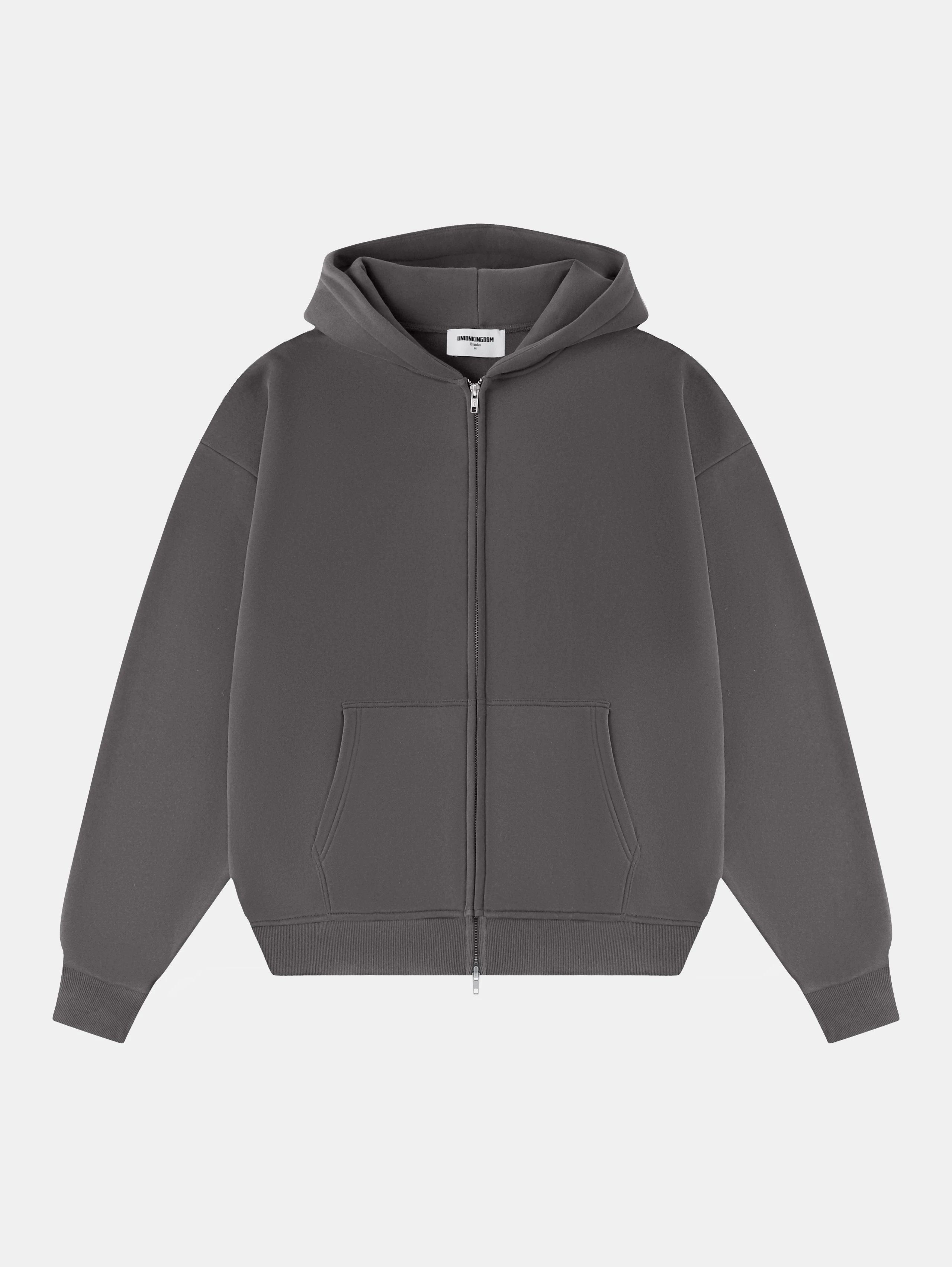 Smoke grey jacket (fog grey zip up) ykk double zipper