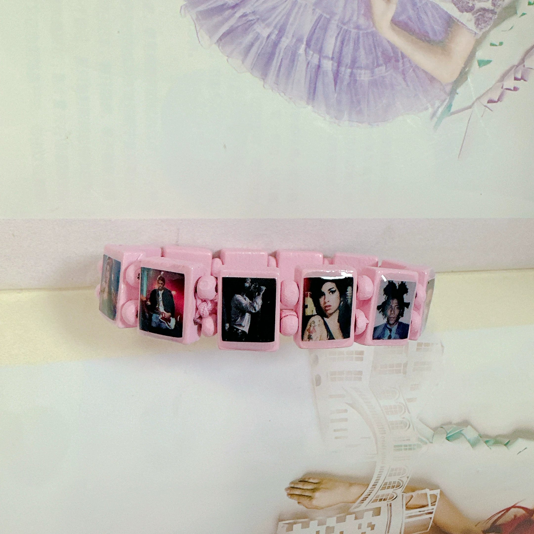 A pink handmade character (non refundable and non exchangeable)