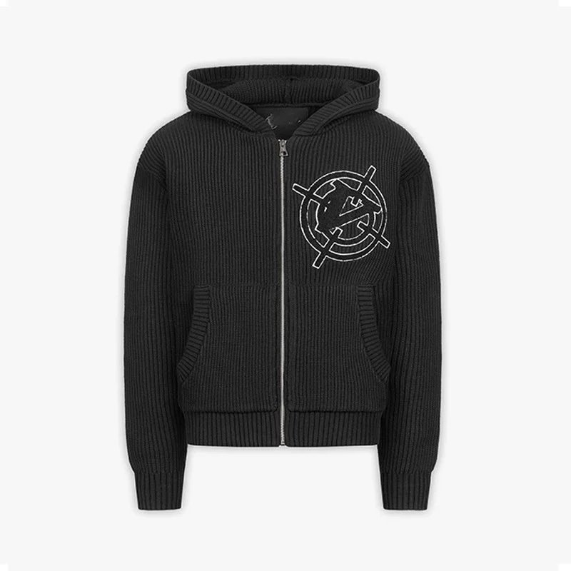 Hooded Zip Knit Cardigan product detail 8