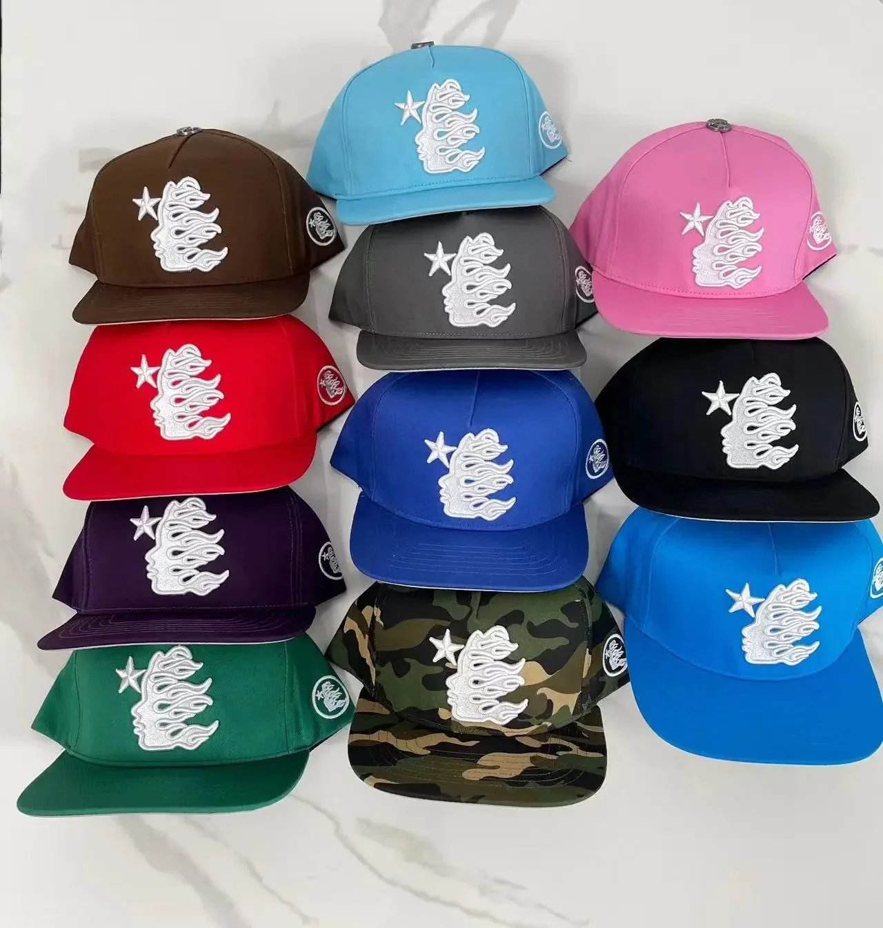Hell Star baseball cap with rhinestone embroidery product detail 1