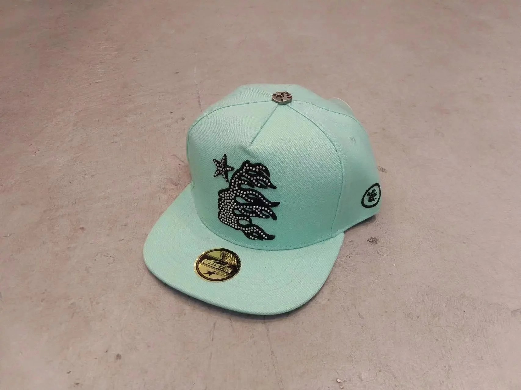 Hell Star baseball cap with rhinestone embroidery product detail 9