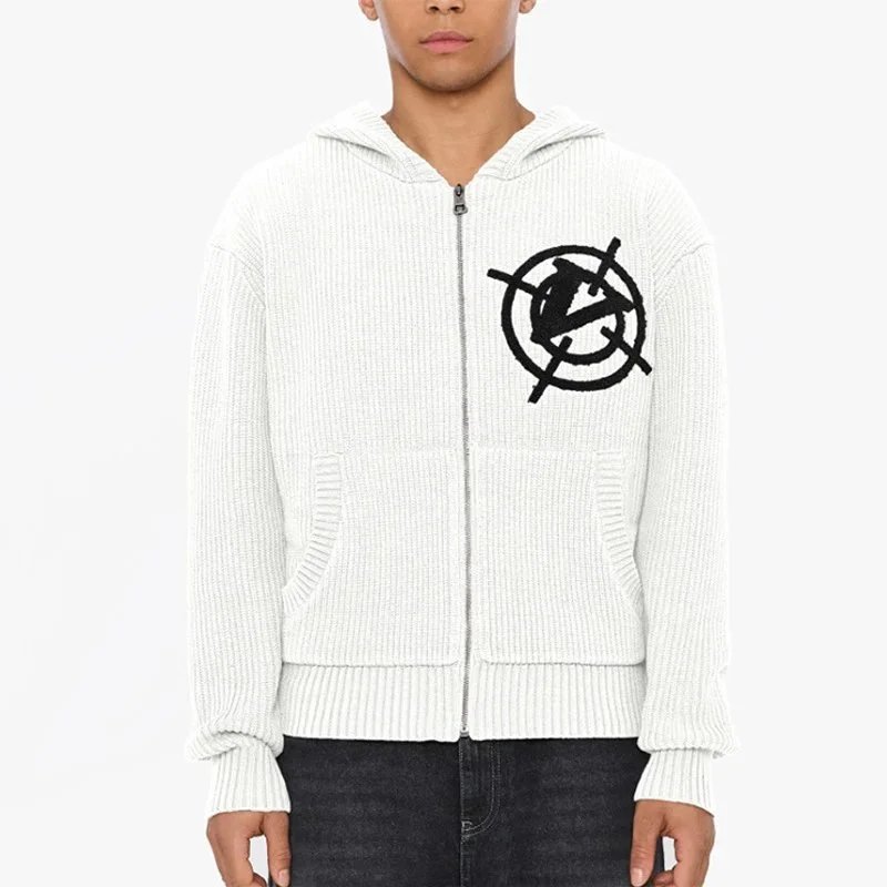Hooded Zip Knit Cardigan product detail 13