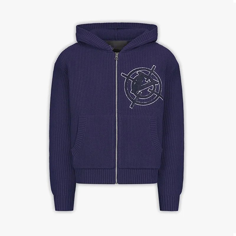 Hooded Zip Knit Cardigan product detail 5