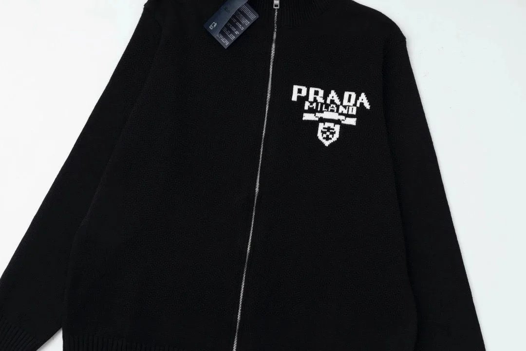 Prada Logo Zip Cardigan product detail 2