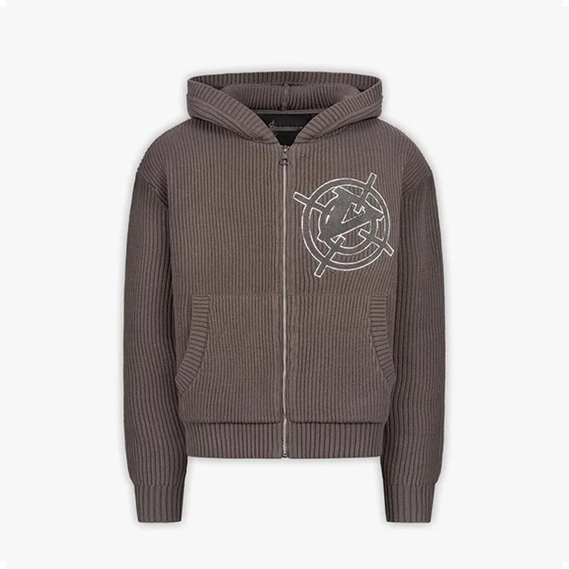Hooded Zip Knit Cardigan product detail 9