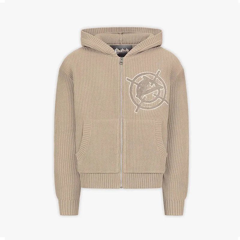 Hooded Zip Knit Cardigan product detail 7