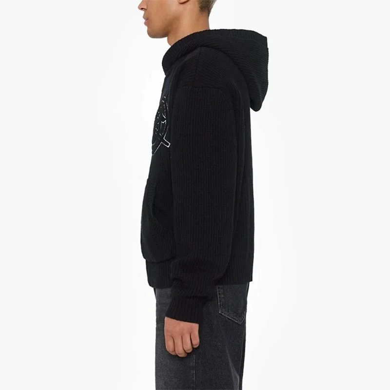 Hooded Zip Knit Cardigan product detail 1