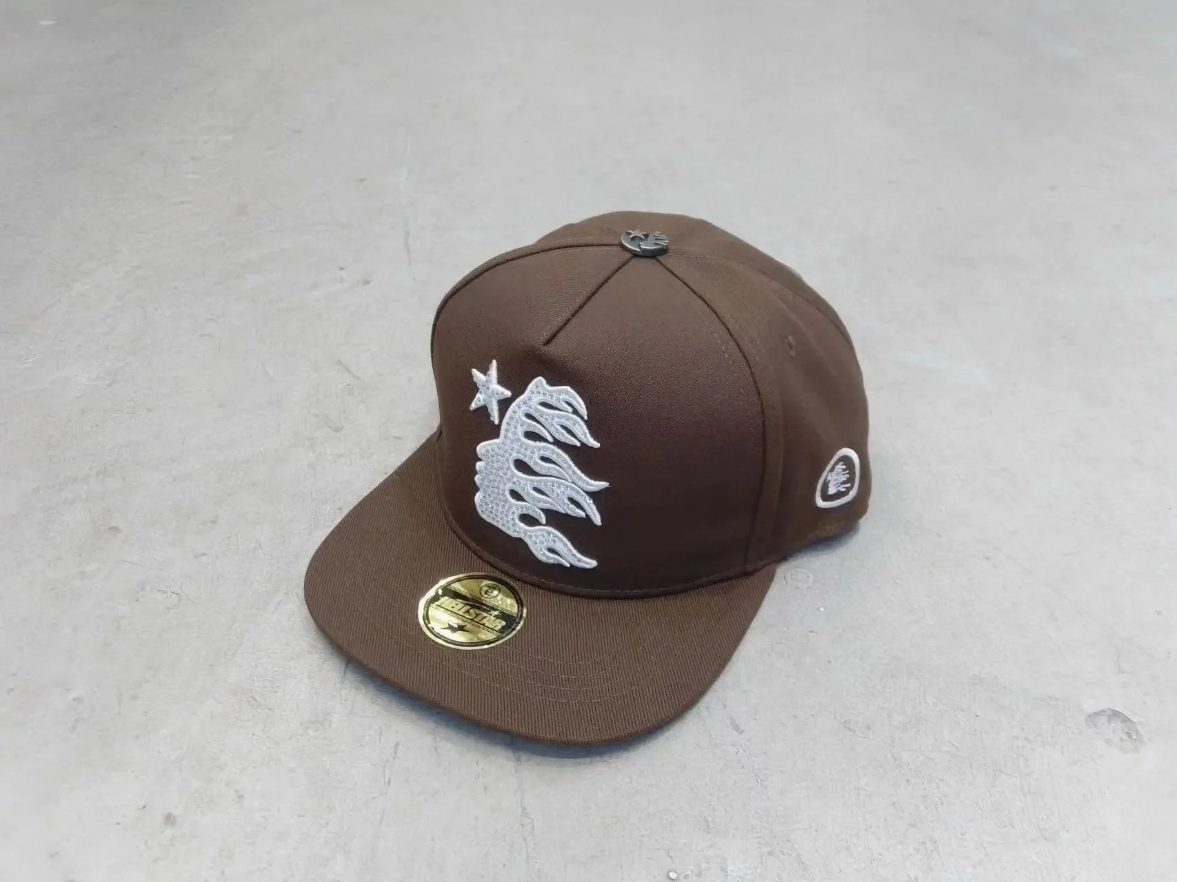 Hell Star baseball cap with rhinestone embroidery product detail 8