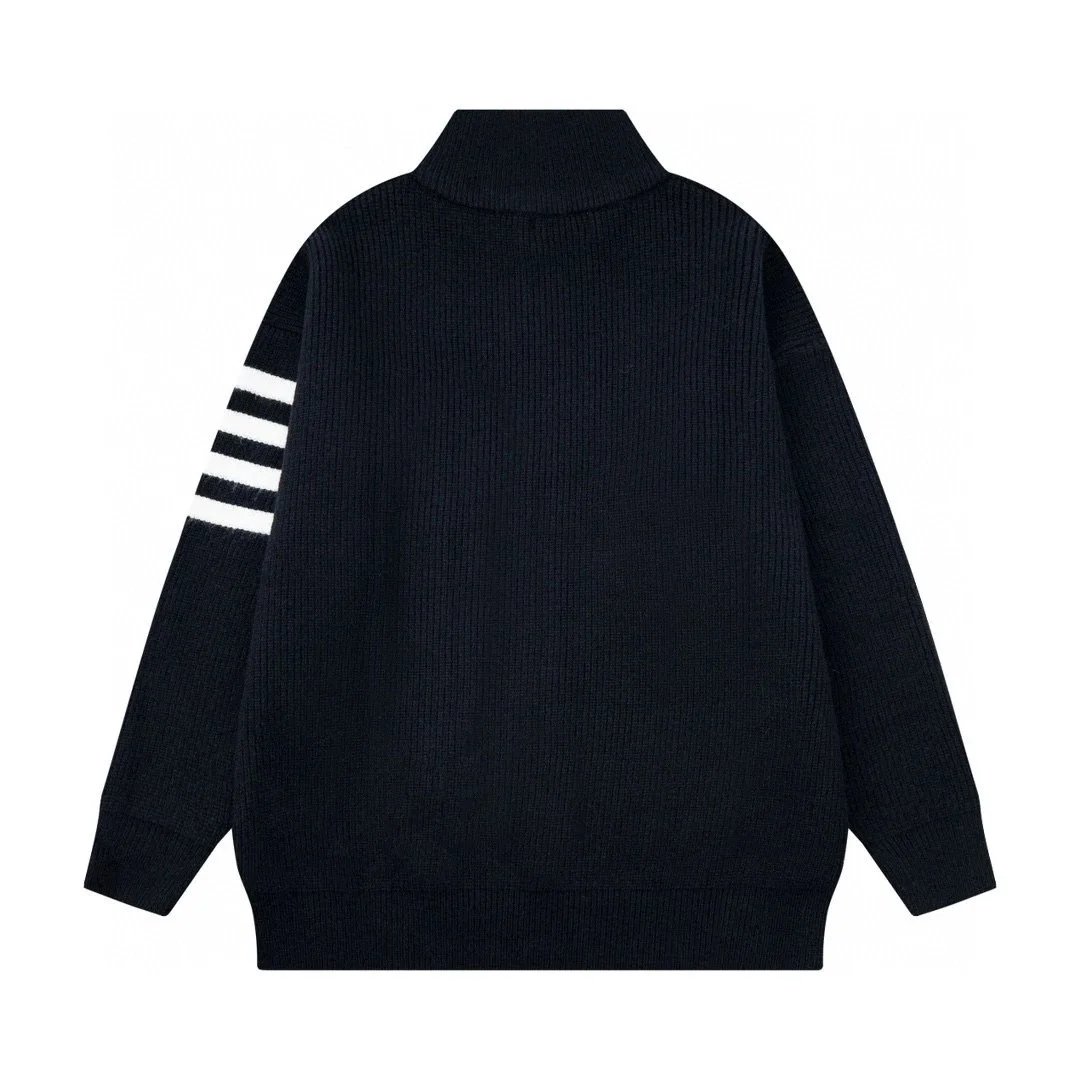 Striped Stand Collar Jacket product detail 1