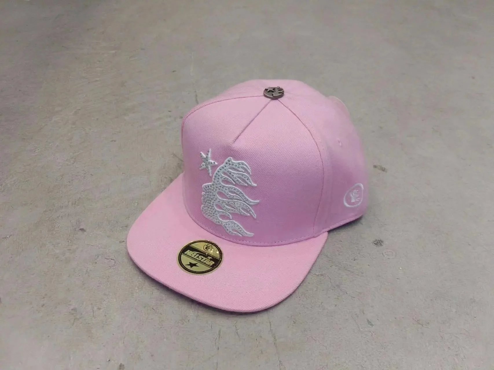 Hell Star baseball cap with rhinestone embroidery product detail 5
