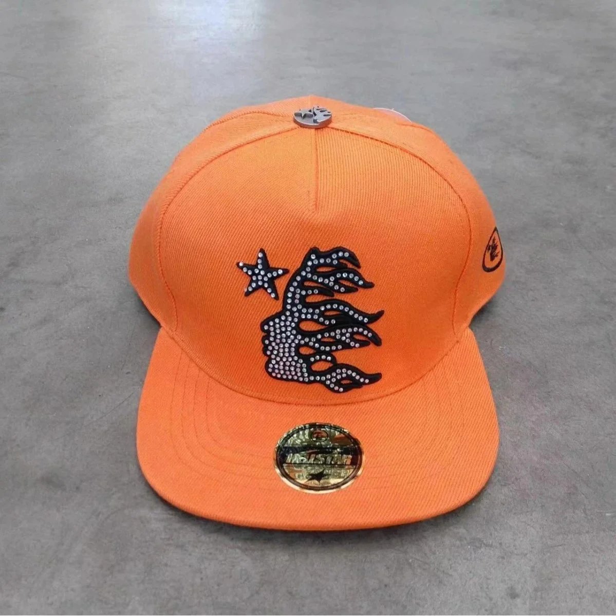 Hell Star baseball cap with rhinestone embroidery product detail 2
