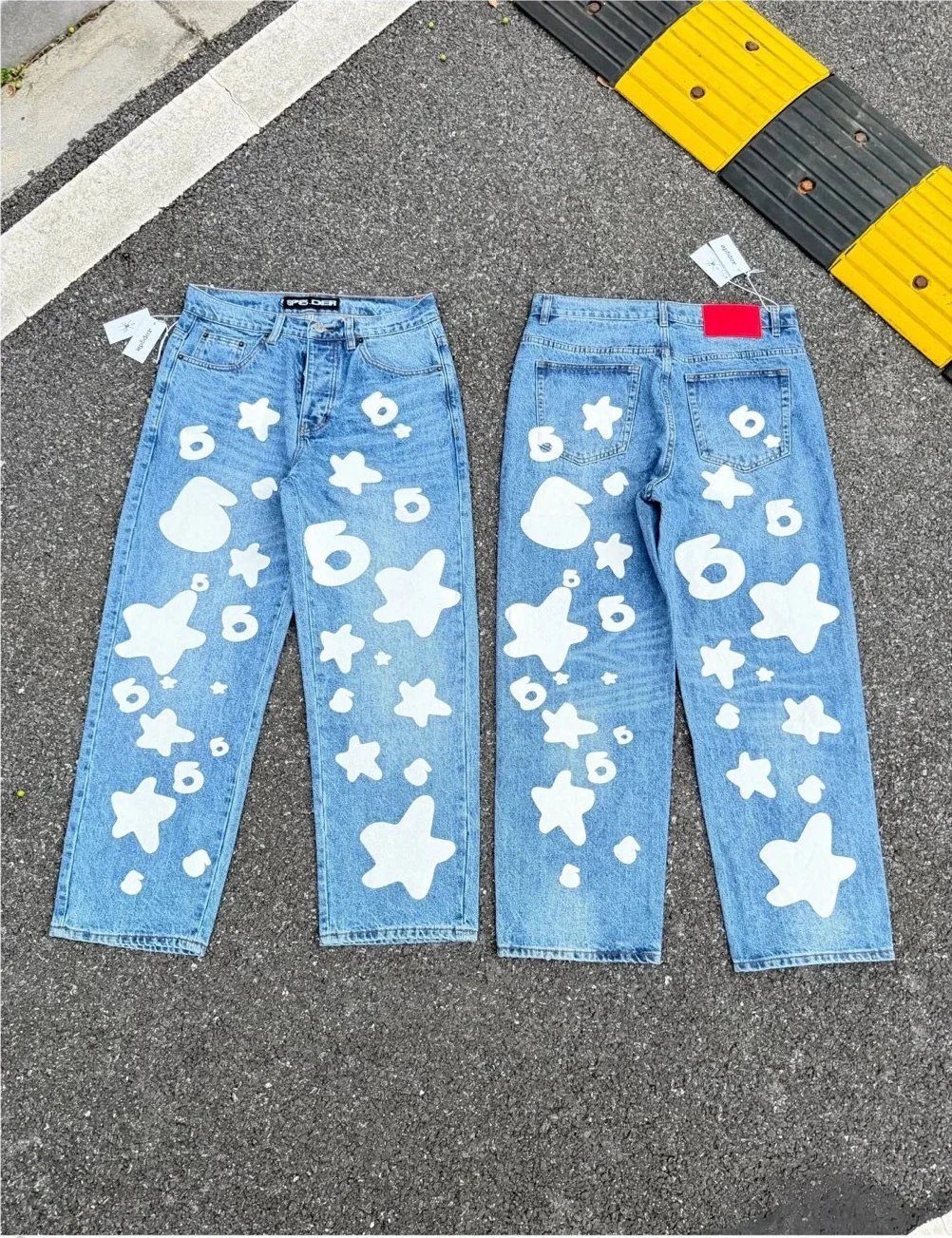 Sp5der Star Denim Jeans