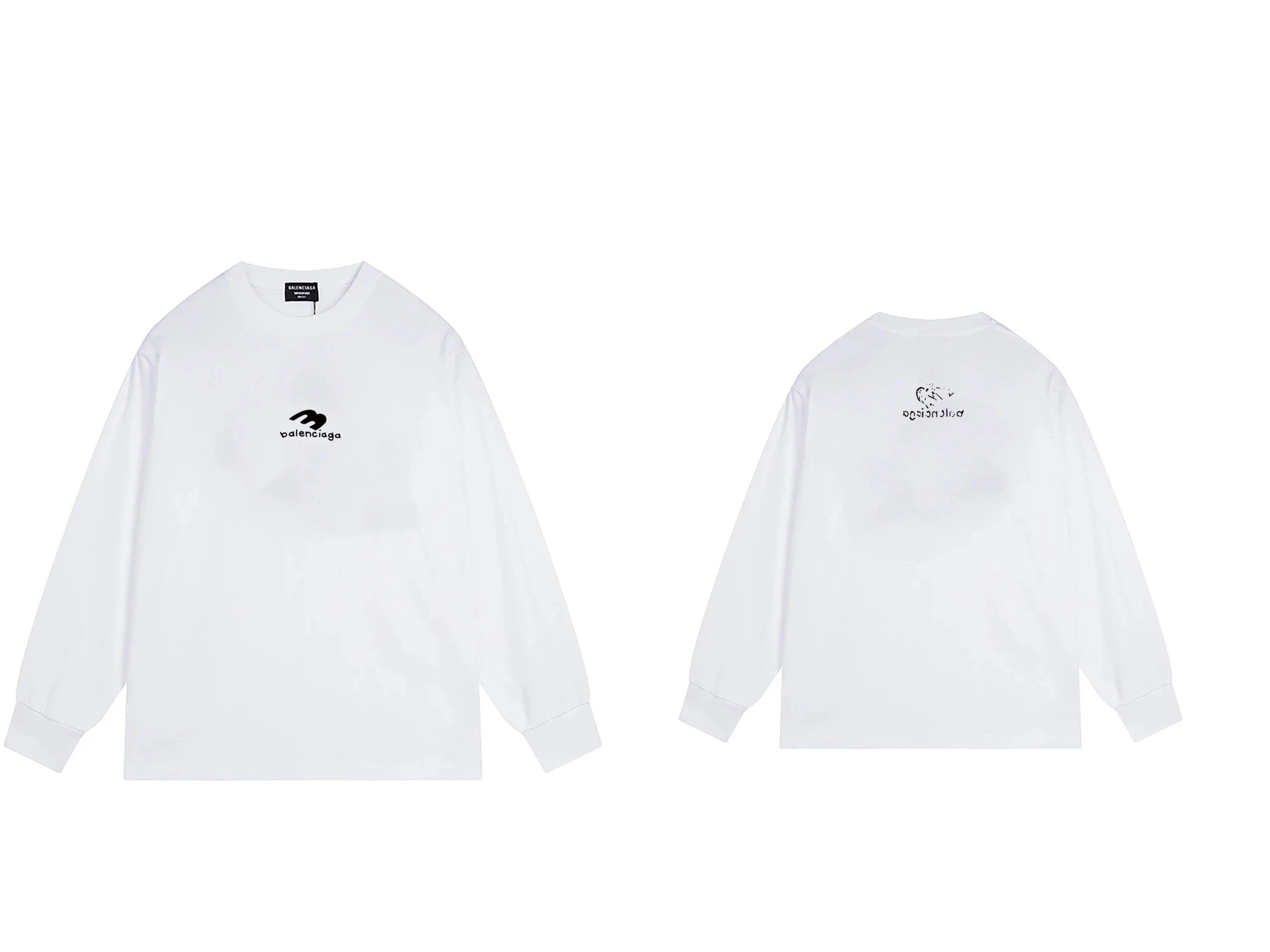 Balenciaga Logo Long Sleeve T-Shirt