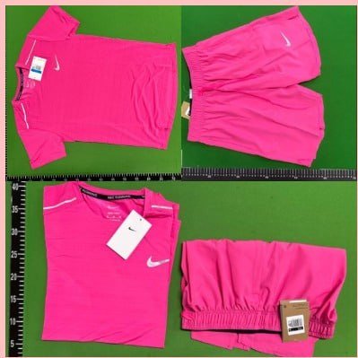 Nike Matching Sets Three-Piece Sportswear Set with Hooded Jacket, T-Shirt and Shorts image 2